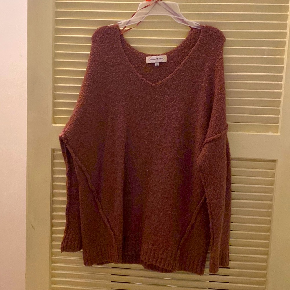Super soft over sized pink Heather sweater